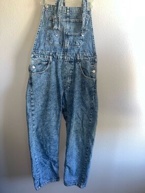 We The Free Light Blue Denim Overalls
